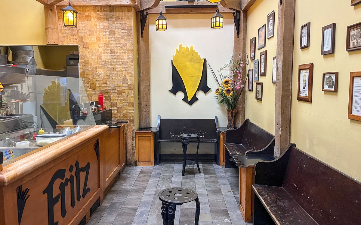 Small interior of Fritz European Fry House,  Vancouver