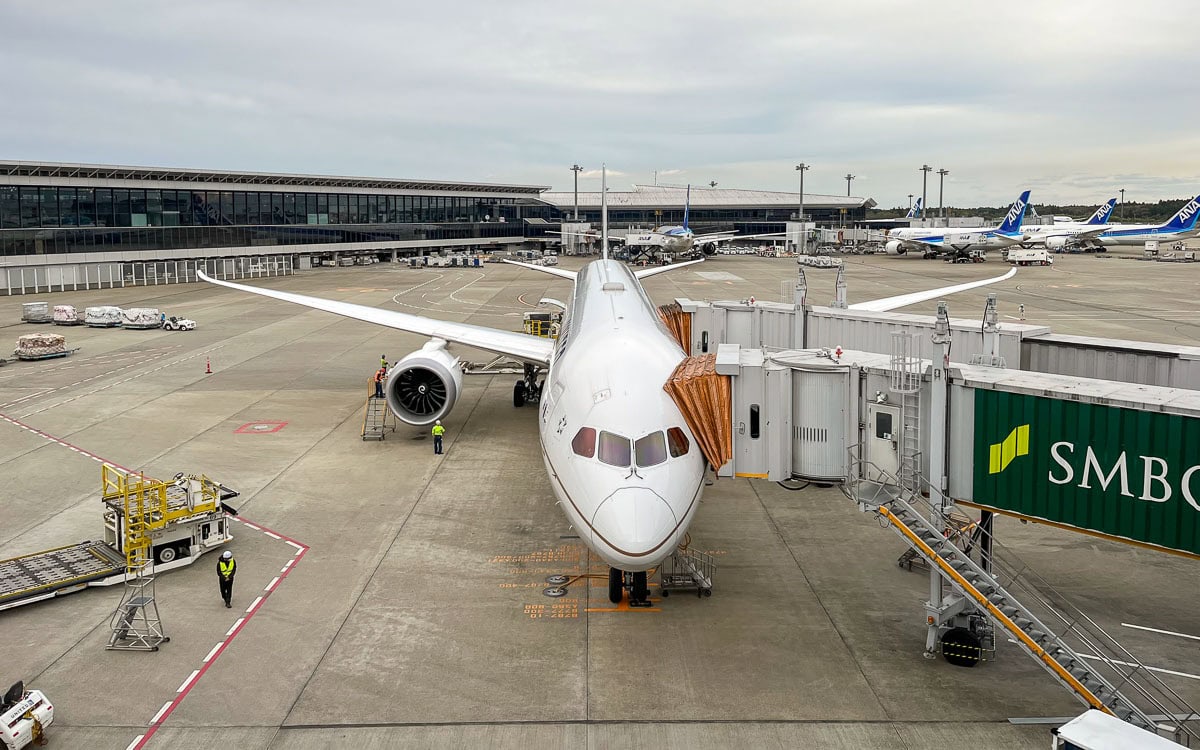 Narita International Airport northeast of Tokyo, Japan