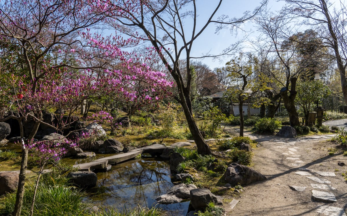 Urakuen Garden in the spring, Inuyama, Japan