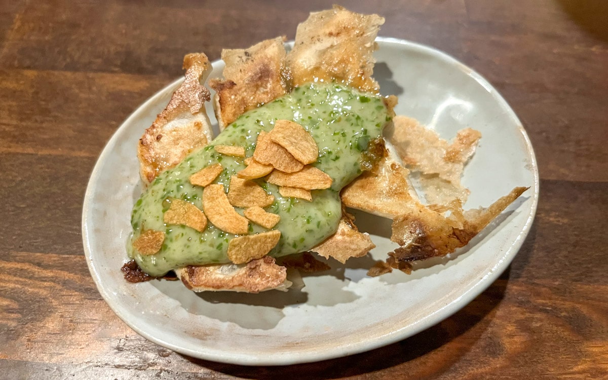 Gyoza with Garlic and Chili Mayonnaise