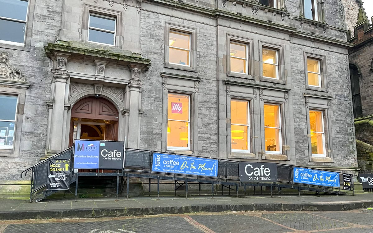 Cafe On The Mound in Edinburgh, Scotland