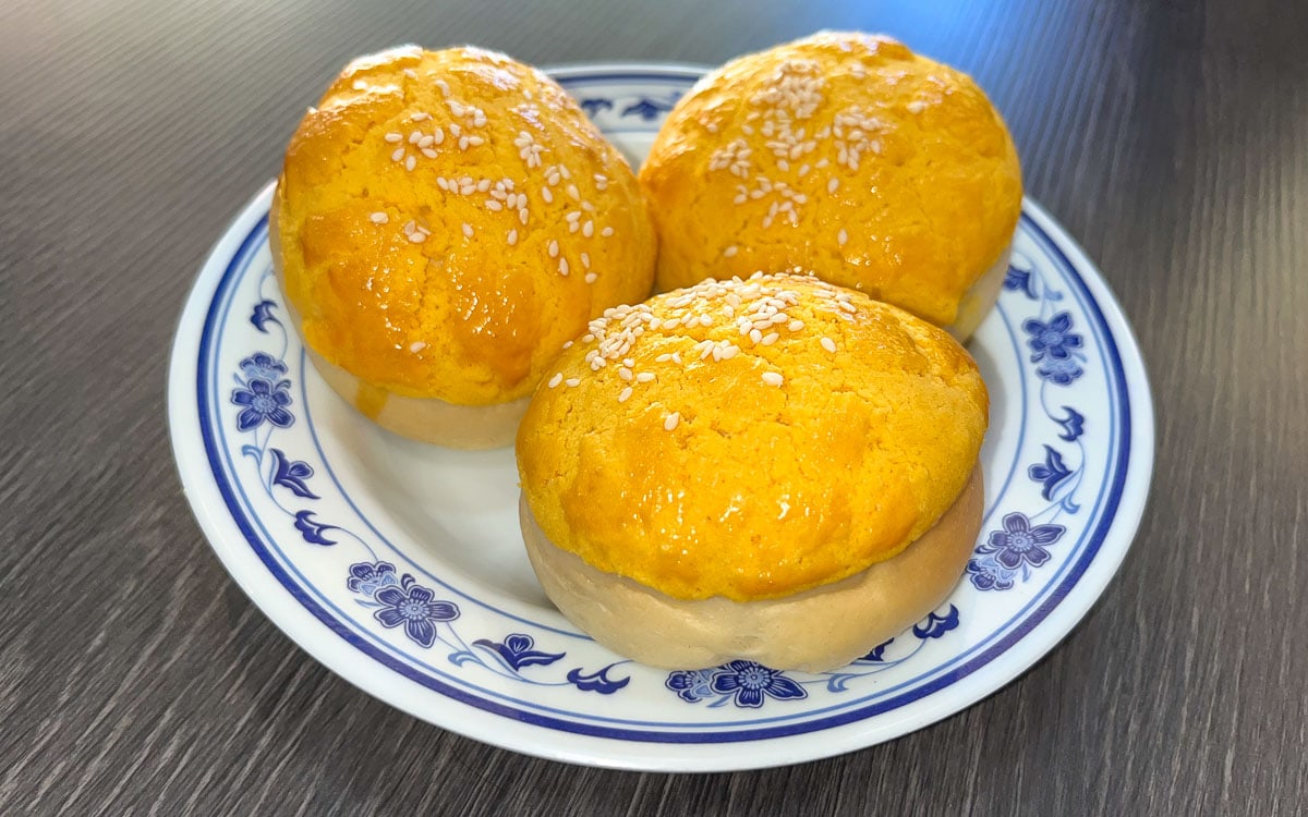 Baked BBQ Pork Bun with Puff Pastry, Kingdom Dim Sum, Los Angeles, California